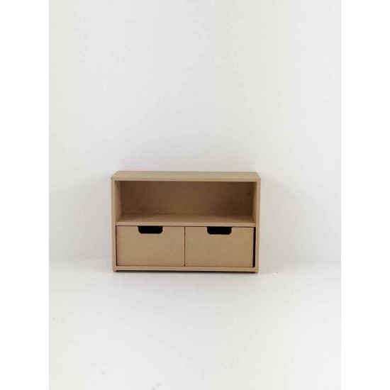 Unit with shelves and 2 drawers (small) - Scale 1/12